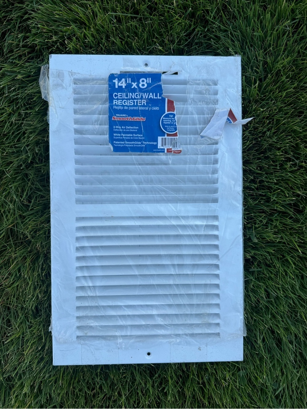 14x8 Ceiling Wall Register Vent Cover White Adjustable Air Vent Grille